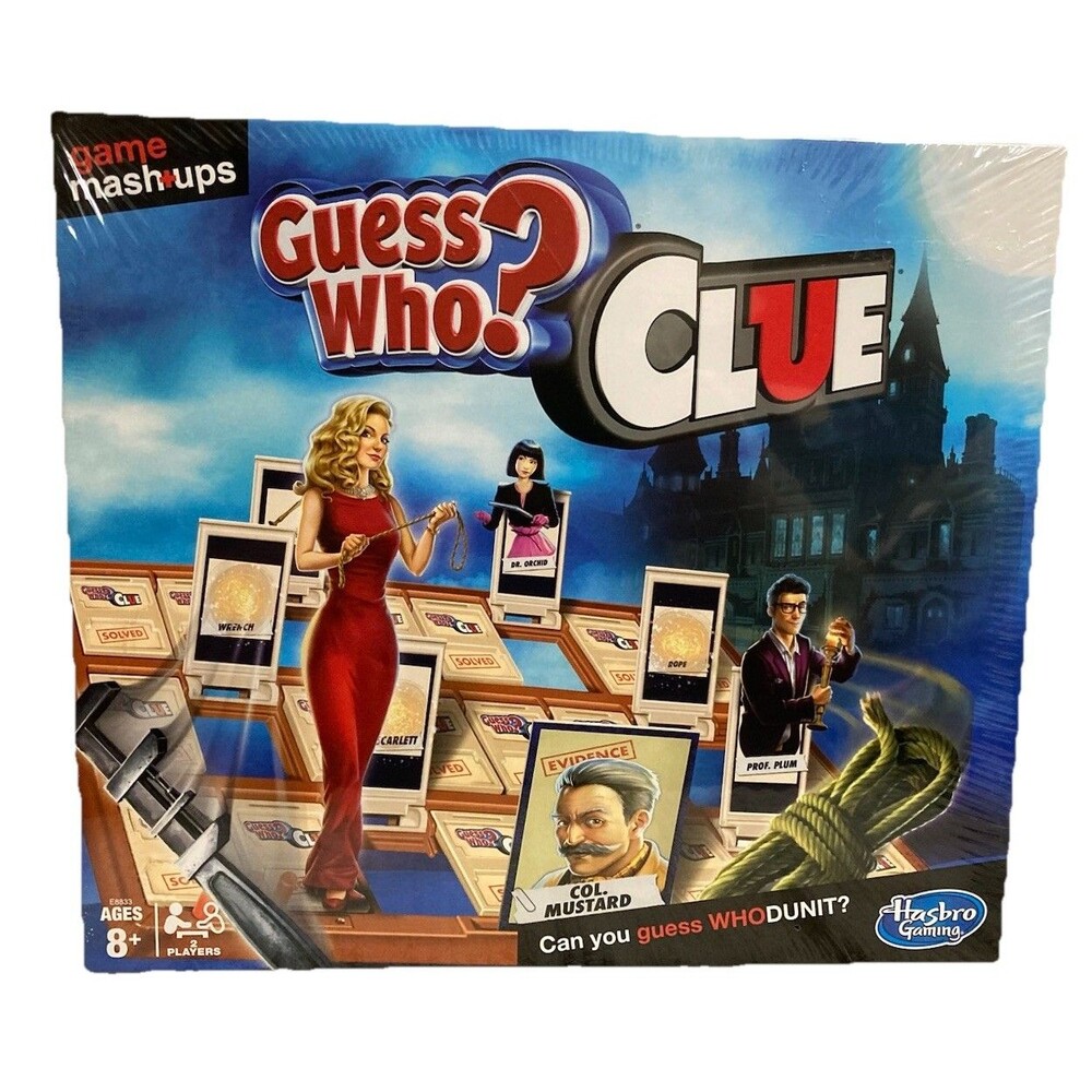 Guess Who Clue Game Mashups Hasbro Gaming Board Game SEALED NIB BRAND NEW